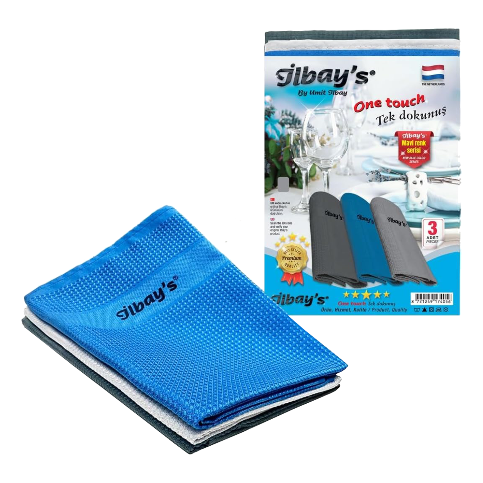 Ilbays-lot-3-blue İlbay’s – Série Bleu | Chiffons Microfibres – Image 1